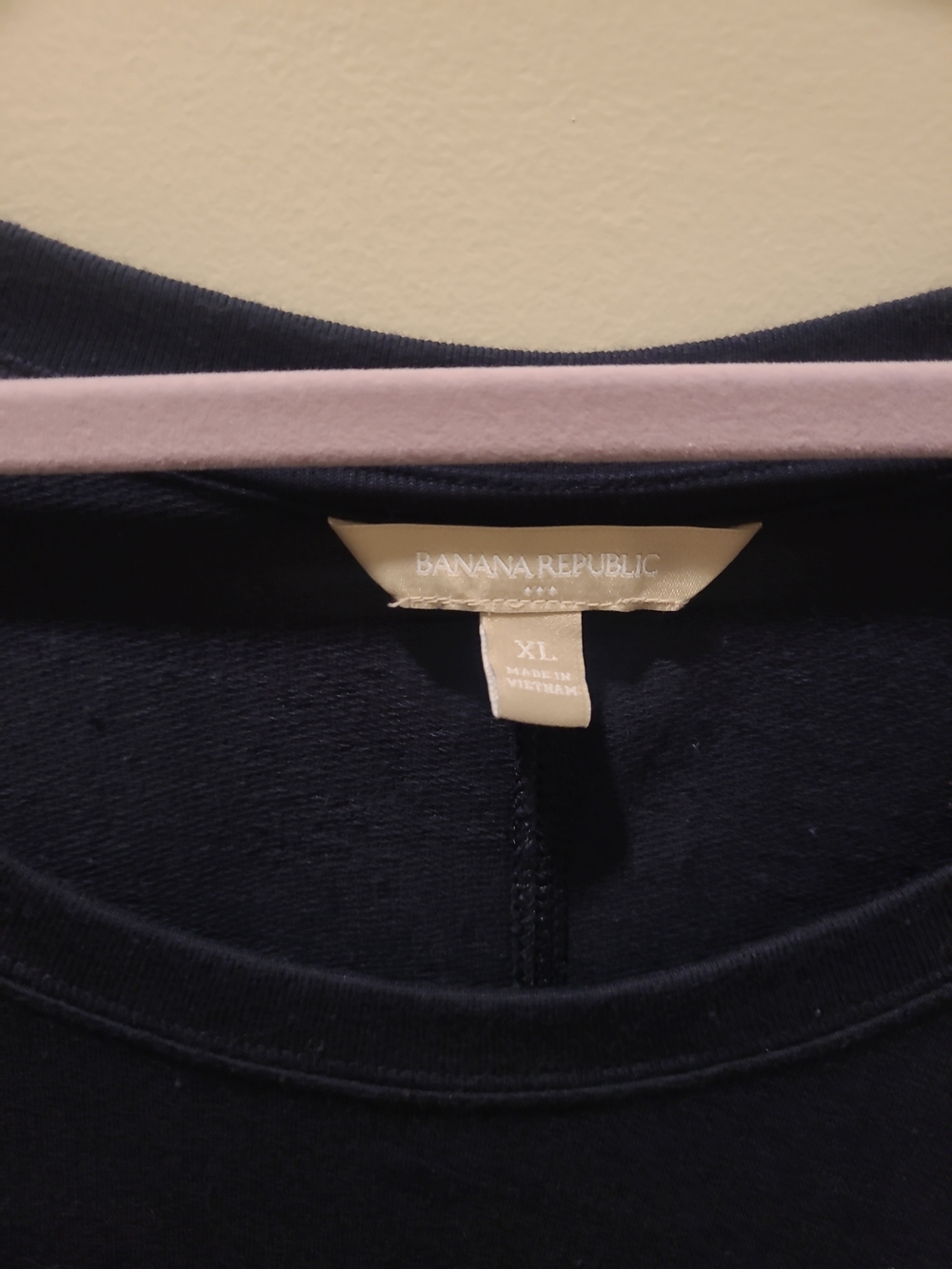 Banana Republic Navy Blue rhinestone Embellished 3/4 Sleeve Sweater Sz XL - Picture 4 of 12